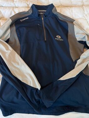 Sunice Navy and Light Gray Lightweight Quarter-Zip Jacket